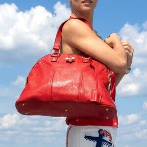 Yves Saint Laurent Large Red Muse Bag